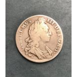 William III Crown 1695 SEPTIMO. Condition:- wear & scratches to upper surface, lettering  worn but