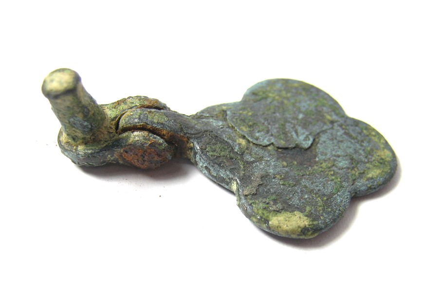 Medieval Harness Pendant.  Circa 14th century AD. Copper-alloy, 9.36 grams. 36.95 mm. A fully - Image 3 of 3