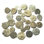 Lead Tokens. Circa 15th-18th century. A group of medieval and post-medieval lead farm tokens from