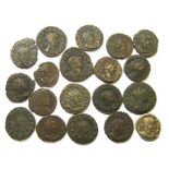 Roman Coin Lot.  Circa 3rd-4th century AD. A mixed group of later antoninianus of Gallienus,