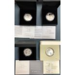 Royal Mint Silver proof & Piedfort £5 coins, includes The 50th Anniversary of England Winning the