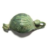 Iron Age Brooch.  Circa, 3rd century AD. Copper-alloy, 21.72 grams. 33.33 mm. A rare Celtic brooch