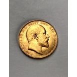 A Edward VII Sovereign, 1910  Condition, wear to high points with small scratches to surface.