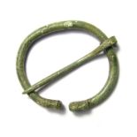 Roman Penannular Brooch.  Circa 1st century AD. Copper-alloy, 3.70 grams. 29.32 mm. A Roman