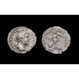 Septimius Severus Denarius AD, 193-211. Silver, 3.55 grams. 18.66 mm. Obverse: Laureate bust