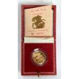 Royal Mint. Elizabeth II, 1988 Proof Sovereign In Original Case with Certificate, limited edition of