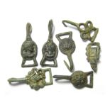 Post-Medieval Fastener Group. Circa 16th - 17th century AD. Copper-alloy, 23.82 mm - 36.88 mm. A