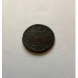 George I farthing 1724. Condition, wear to high points with small scratches to surface.