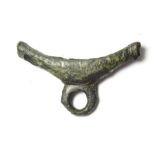 Iron Age Woad Grinder.  Circa 100 BC - 100 AD. Copper-alloy, 18.60 grams. 51.56 mm. A Celtic or