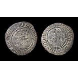 Henry VIII Halfgroat. First coinage, 1509-26. Silver, 1.37 grams. 21 mm. Obverse: Portrait of