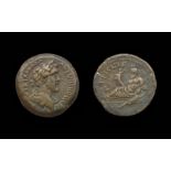 Egypt, Alexandria Antoninus Pius AE.  Circa 149-150 (year 13). AE 26.78 grams, 34 mm. Obverse: