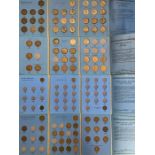 11 Whitman folders (some with coins) with other loos coins. Includes new half penny’s, penny’s,
