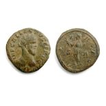 Allectus Antoninianus. Circa, 293 - 296 AD. Billon, 4.8 grams. 21 mm. Obverse: Radiate and draped
