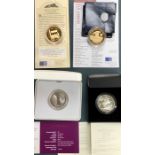 Royal Mint Silver Proof £5 coins, includes 2011 Royal Wedding, Royal Birth 2013, Silver gold