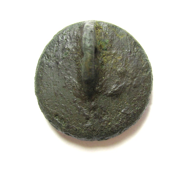 Medieval Seal. Circa 14th century. Copper-alloy, 3.44 grams. 15.56 mm. A small medieval round seal - Image 3 of 3