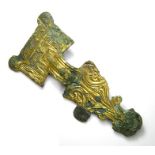 Anglo-Saxon Great Square Headed Brooch.  Circa 6th century AD. Copper-alloy, 146.38 mm. Another