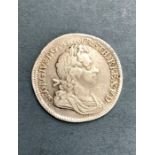 George I, Rare error Shilling 1720, B of BRVN is over another letter possibly a W. Condition:-