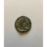 Unusual George I Lead token coin, bust to obv, rose with two leafs to rev, lettering hard to make