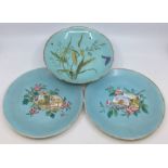 A 19th Century Minton style Aesthetic dessert service to include four dessert plates and a pair of