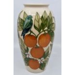 Moorcroft: A Moorcroft 'Oranges' vase by Sally Tuffin, 1989. Height approx 25.5cm. Marks to base.