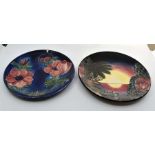 Moorcroft: 2 Moorcroft year plates 1982 'Anemone' pattern, no 173/200 and 2000 'Birth of Light'