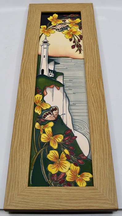 A Moorcroft Dover plaque designed by Kerry Goodwin, date 2012, numbered 65/150, shape PLQ4, approx