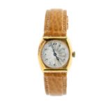 Rolex- a gents 18ct gold  Rolex, the round silvered dial with Arabic number markers, with outer