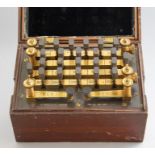 A WWI mahogany cased H. Tinsley& Co circuit tester Mk IV No.585, dated 1918, width 25cm Condition: