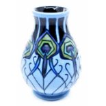 A Moorcroft Peacock vase designed by Nicola Slaney, date 2012, approx 4" high Condition Report: good