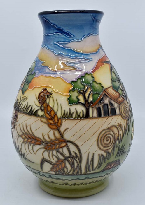 A Moorcroft  Mole / On the Farm vase designed by Helen Dale, date 19/08/2015, design trial, - Image 3 of 4