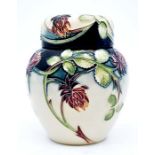 Moorcroft: A Moorcroft 'Hepatica' ginger jar. Height approx 11cm. Marks to base. Condition: No