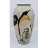 Moorcroft: A Moorcroft Limited Edition 'Penguin' vase. No 19 of 350. Height approx 25cm. Marks to