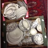 An extensive Royal Doulton Yorktown TC1013 12 piece dinner service (2 boxes)