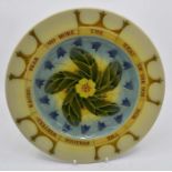 A Dennis China Works Primrose and Bluebell plate designed by RW and GT, date 1997, approx 10"