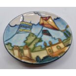 A Moorcroft Kites coaster designed by NK, date 2000, 11cm diam, with box and sleeve  Condition