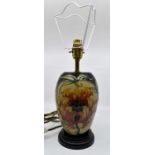 A Moorcroft Professor Hope lamp base designed by Rachel Bishop, circa 2006, appox 10" high