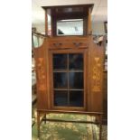An Edwardian Art Nouveau mahogany and marquetry inlaid chiffonier, circa 1905, in the manner of