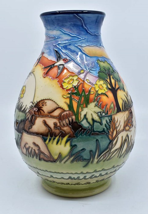 A Moorcroft  Mole / On the Farm vase designed by Helen Dale, date 19/08/2015, design trial, - Image 2 of 4