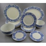 ****** ITEM LOCATION BISHTON HALL********** An early twentieth century blue and white transfer-