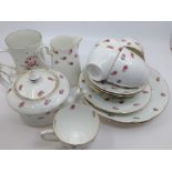 A Jackson & Gosling "Ye Olde English" Grosvenor china pattern no: 4440 (pink) part teaservice to