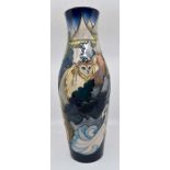 A Moorcroft Swan Lake vase designed by Kerry Goodwin, signed 2011, numbered 56/75, 16" high, boxed