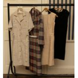 ****** ITEM LOCATION BISHTON HALL********** A Beige and cream striped shirt dress in a linen mix