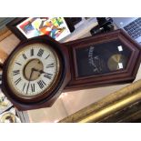 An American drop dial regulator wall clock by Ansonia &Co., New York