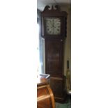 A George III mahogany eight day longcase clock, circa 1810, indistinctly signed 'Stockport', the