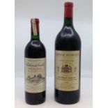 A bottle and a magnum of wine to include:  one magnum of Chateau Fonroque 1989 (150cl) and one