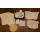 ***OBJECT LOCATION BISHTON HALL ***  A quantity of 1930/40's napkins, with scalloped edging and