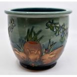 A Moorcroft Rabbits planter designed by Caroline Hulme together with a similar pin tray, same