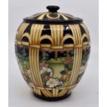A Moorcroft Monks Garden ginger jar and cover designed by Paul Hilditch, date 2011, numbered 74/
