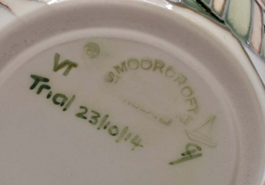 A Moorcroft Toadstool barrel mug designed by Vicky Lovett, date 23/10/2014, shape MU2, trial - Image 3 of 3