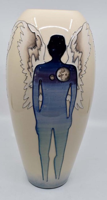A Moorcroft Who are you? vase designed by Vicky Lovett, date 24/08/2016, signed, approx 12" high,